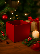 Red Acrylic 5 - Sided Box - Laser Art MTL