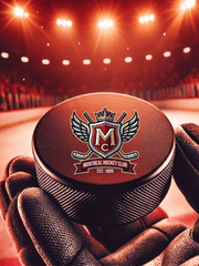 Custom Hockey Puck - Laser Art MTL