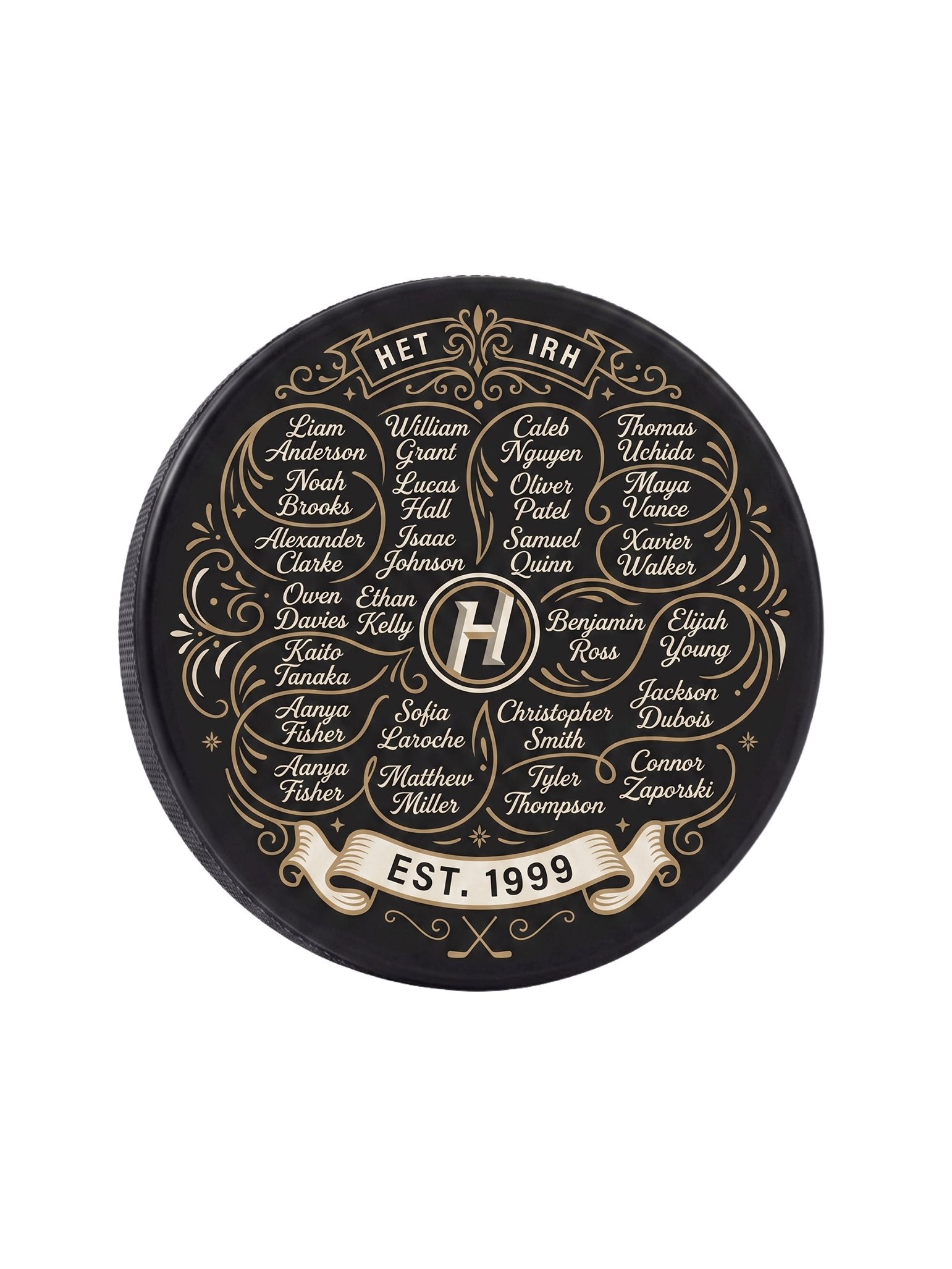 Custom Hockey Puck - Laser Art MTL