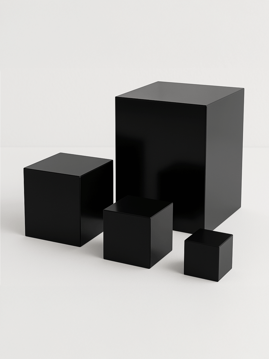 Black Acrylic Box 5 - Sided Box - Laser Art MTL
