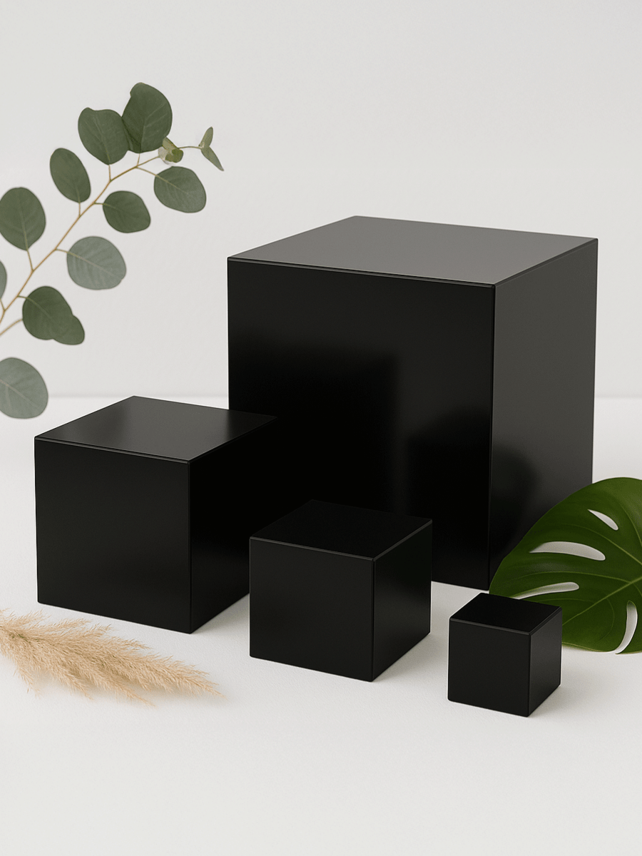 Black Acrylic Box 5 - Sided Box - Laser Art MTL Image principale du produit