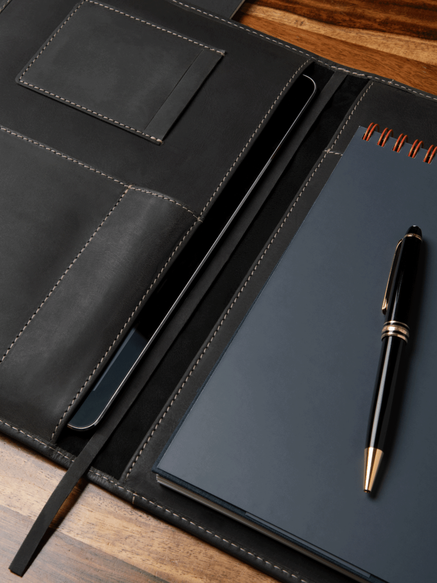 Black Journal Cover & Padfolio - Laser Art MTL