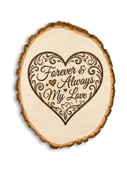 Custom Log wood Engraving | Basswood Plaques - Laser Art MTL