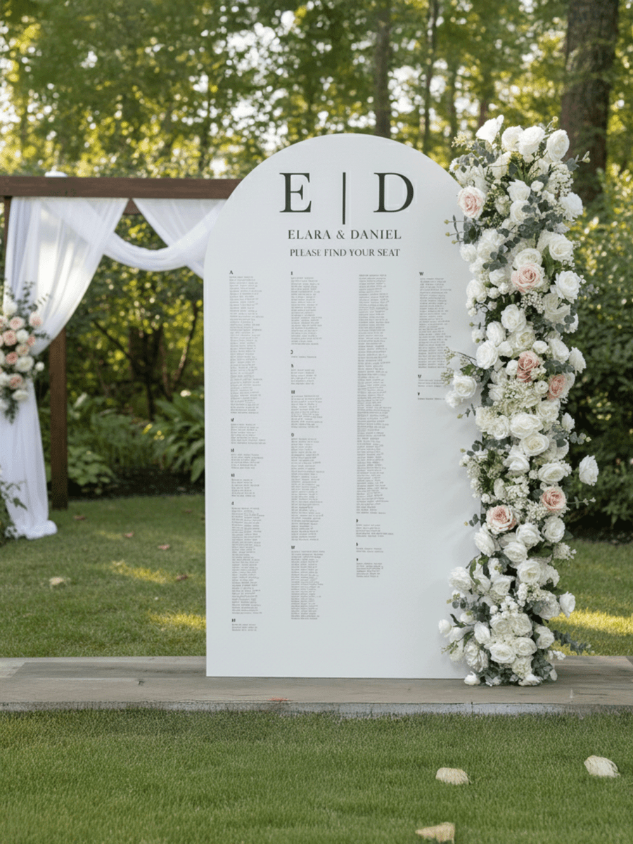 Custom Wedding Seating Chart - Laser Art MTL