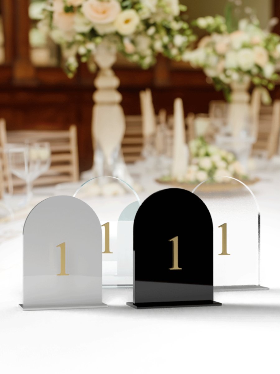 Custom Wedding Table Numbers - Laser Art MTL Image principale du produit