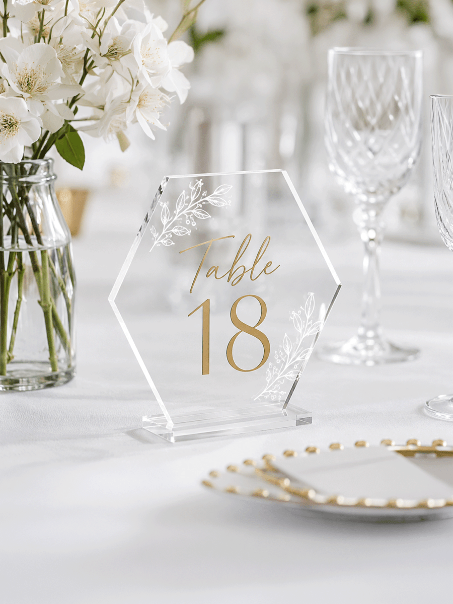 Custom Wedding Table Numbers - Laser Art MTL