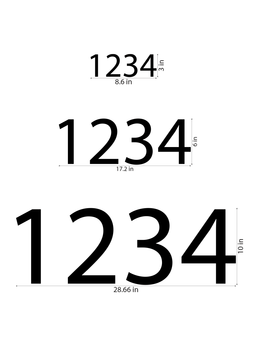 Die-Cut Vinyl Numbers Kit (6) Image secondaire du produit