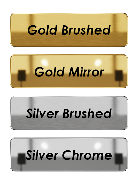 Metal Magnetic Name Badge Tags | Custom Engraving - Laser Art MTL