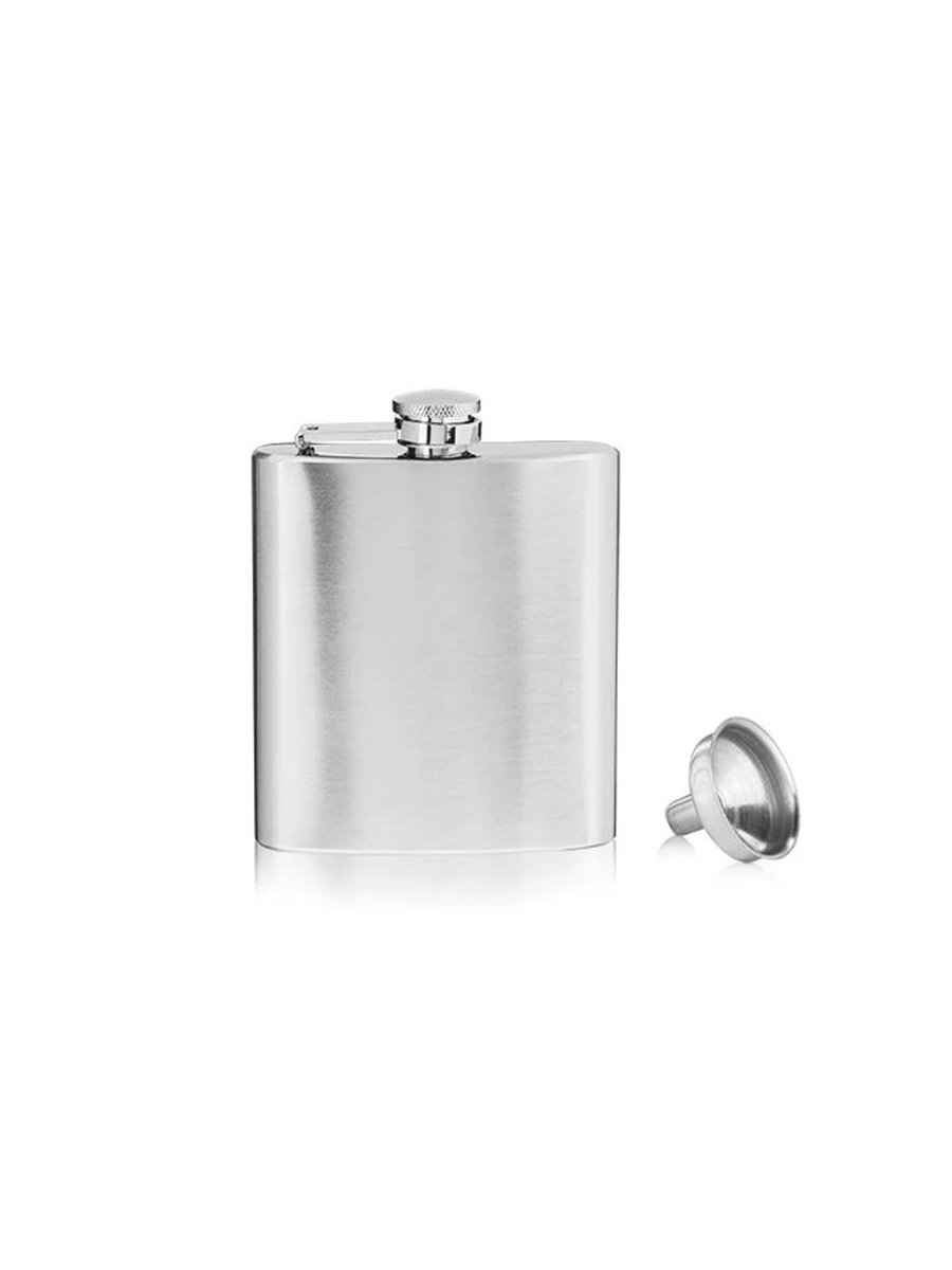 Personalized 6oz Hip Flask - Laser Art MTL Image principale du produit