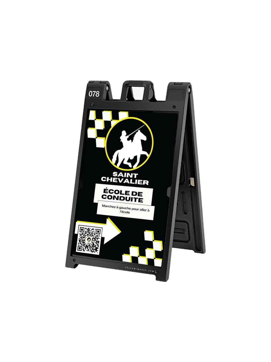 Plastic A-Frame Sign - Deluxe, 24 x 36" - Laser Art MTL Image principale du produit