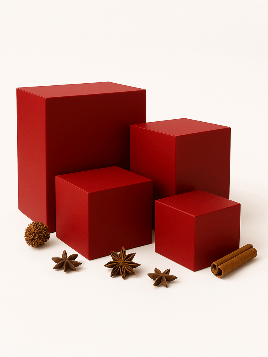 Red Acrylic 5 - Sided Box - Laser Art MTL