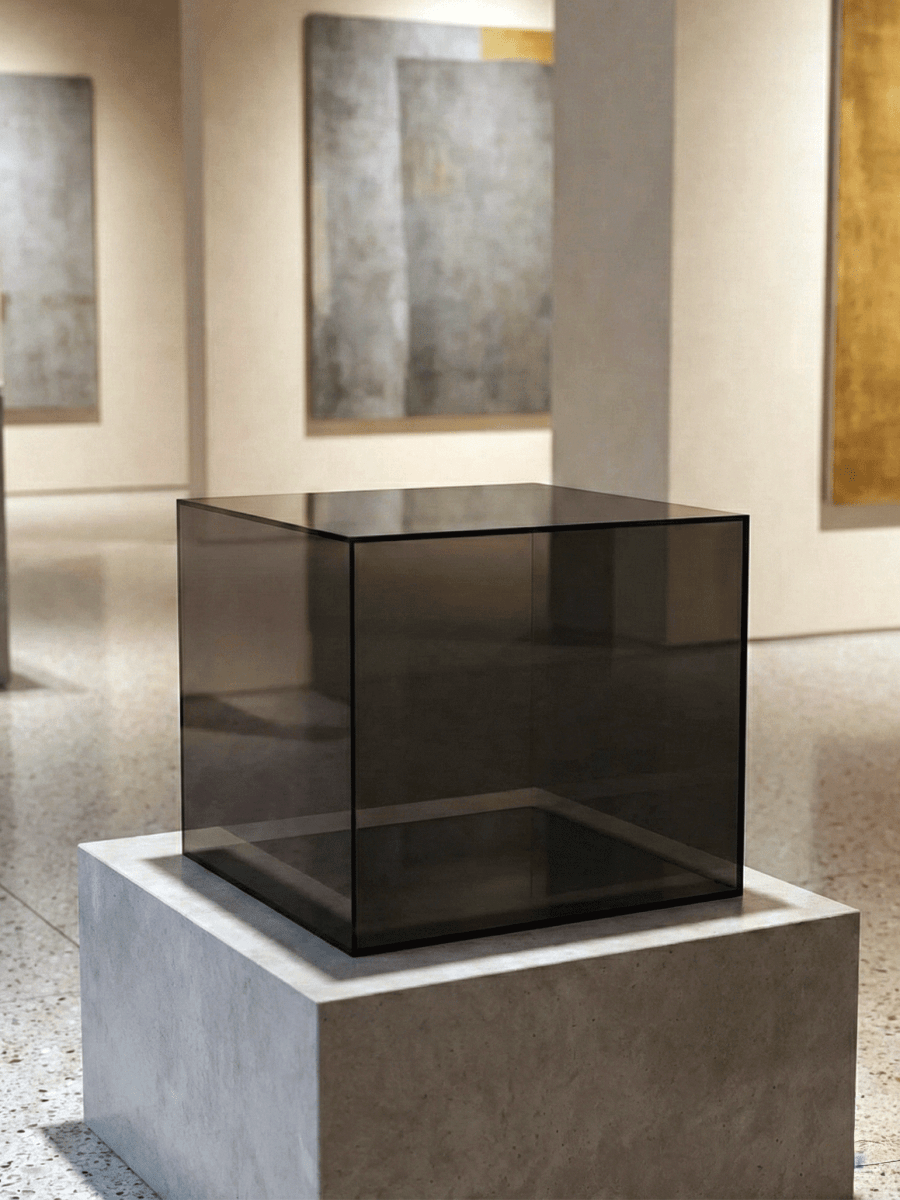 Smoke Acrylic 5 - Sided Box - Laser Art MTL Image principale du produit