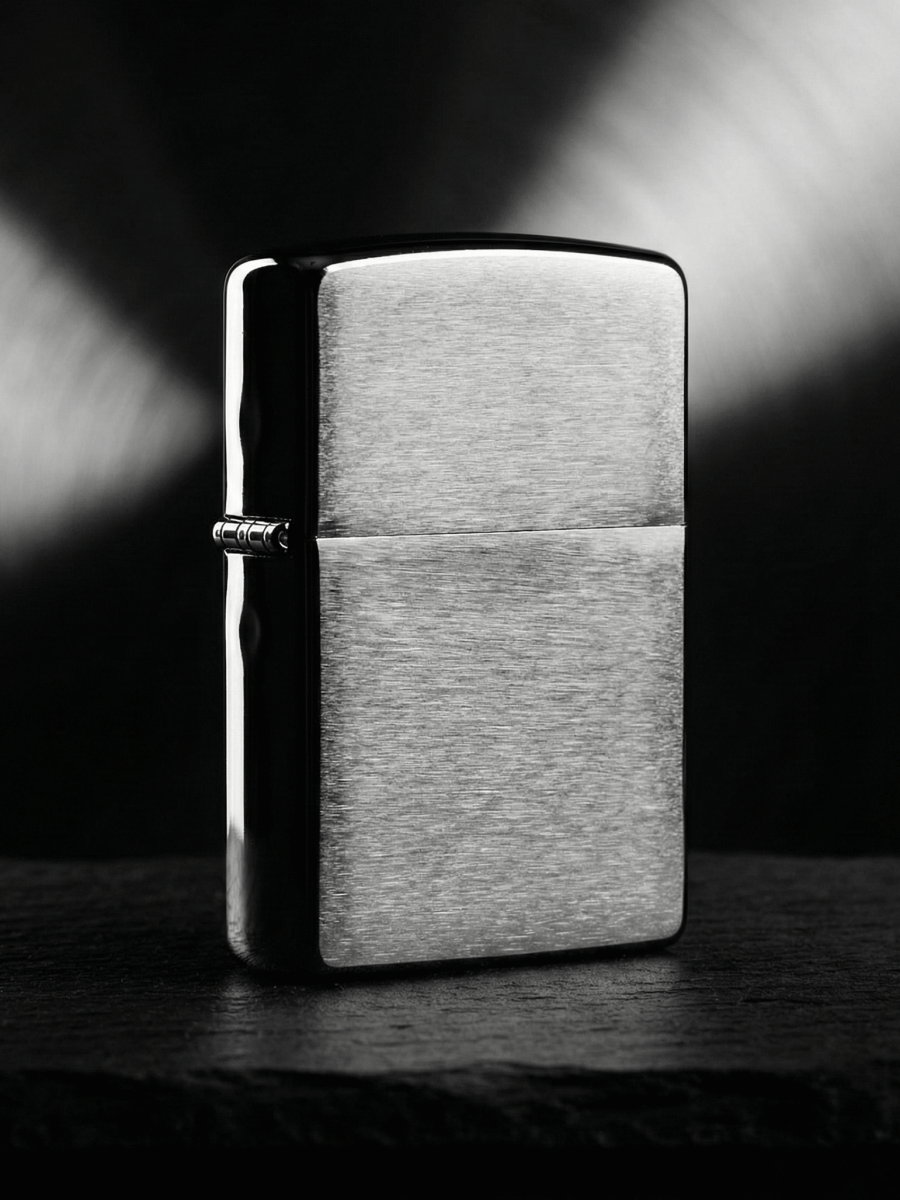 Zippo Brushed Chrome | Custom Engrave - Laser Art MTL Image principale du produit
