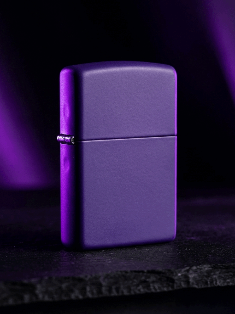 Zippo Reg Purple Matte | Custom Engrave - Laser Art MTL Main image