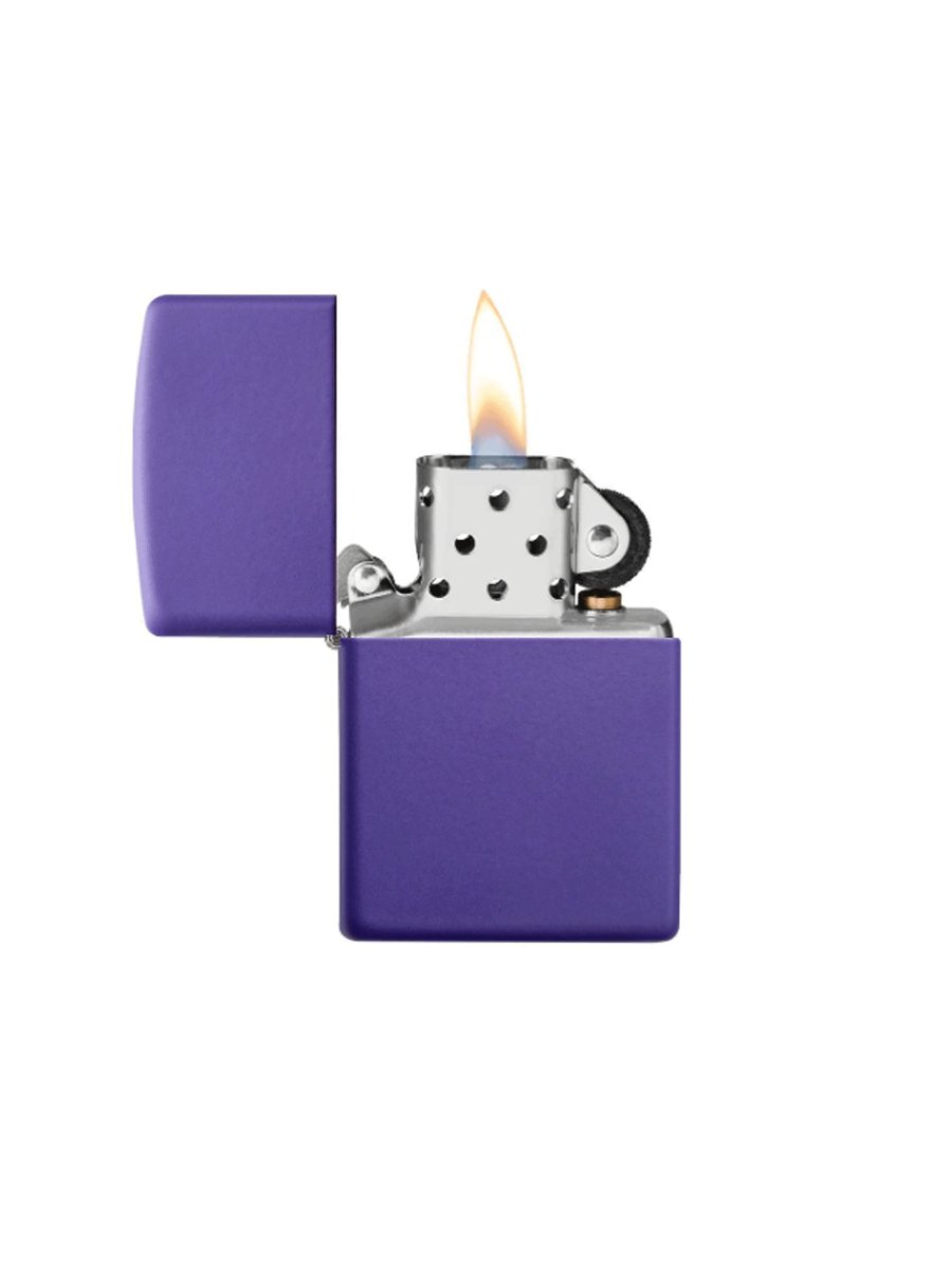 Zippo Reg Purple Matte | Custom Engrave - Laser Art MTL