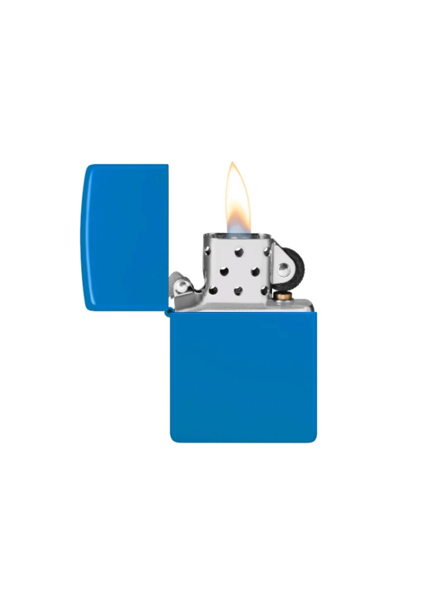 Zippo Reg Sky Blue Matte | Custom Engrave - Laser Art MTL